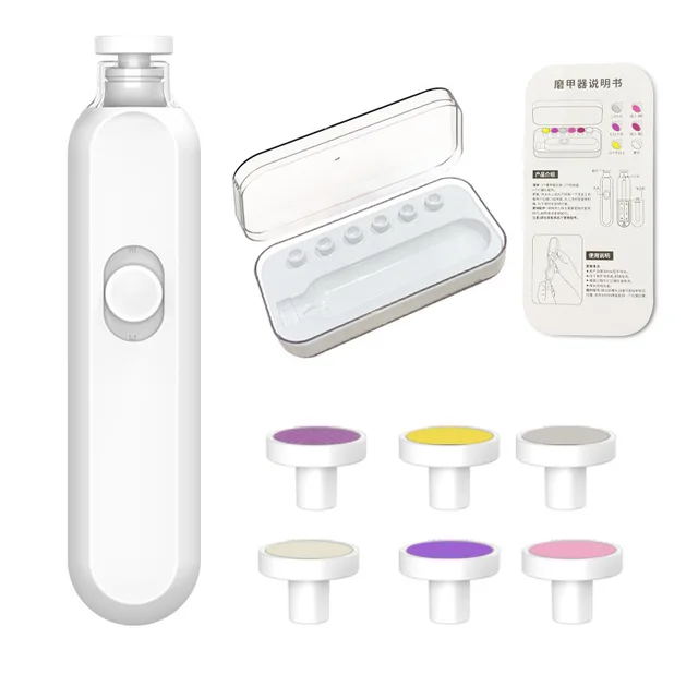 Baby Nail Piercing Device Electric Baby Children Newborn Nail Clippers Battery White - Shop at LoveMi