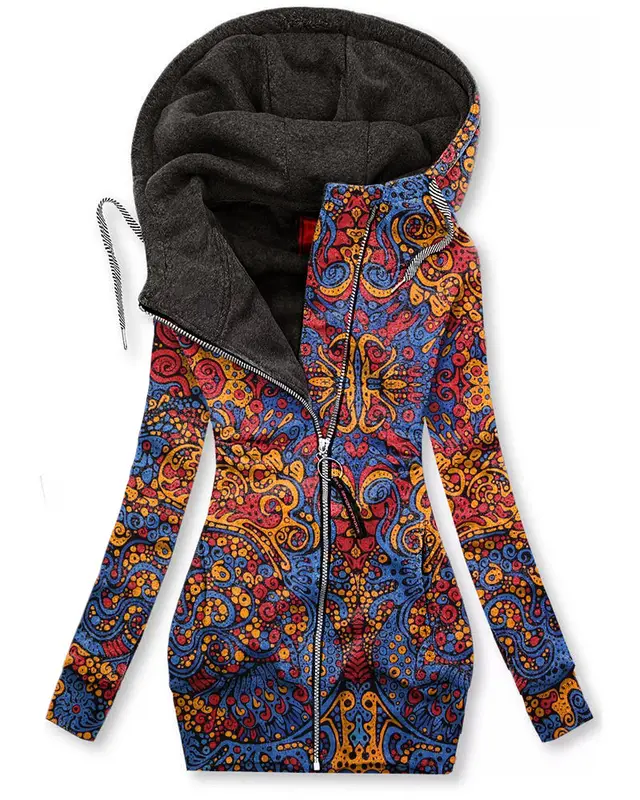 Zipper Pattern 3D Printed Long Sleeve Hooded All matching Hoodie Law04 - Shop at LoveMi