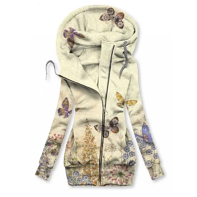 Zipper Pattern 3D Printed Long Sleeve Hooded All matching Hoodie Law63 - Shop at LoveMi
