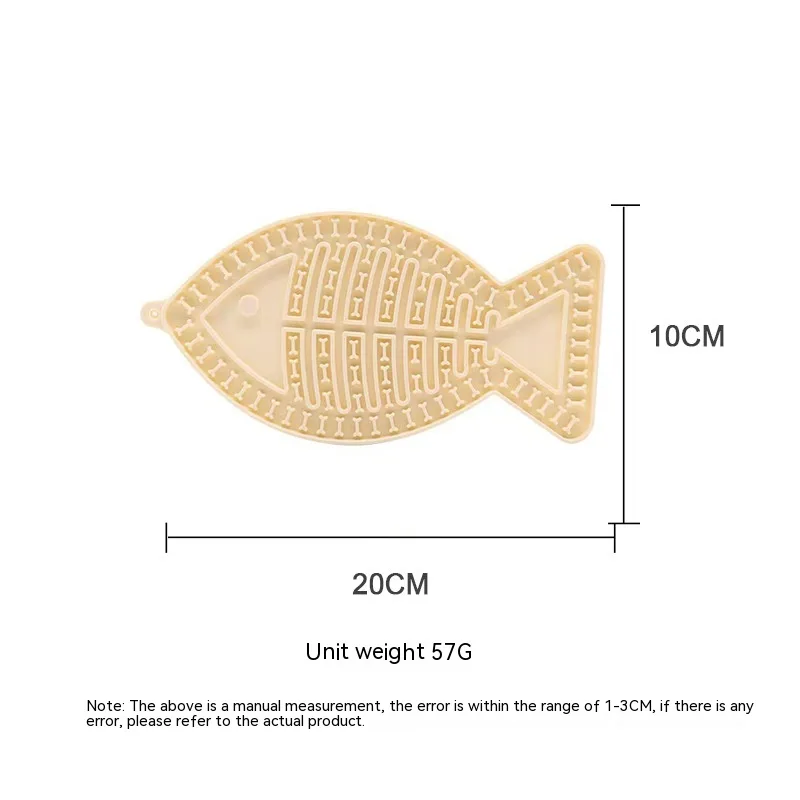 Fish shaped Round Pet Silicone Snack Pad Small Fish Shaped Yellow - Shop at LoveMi
