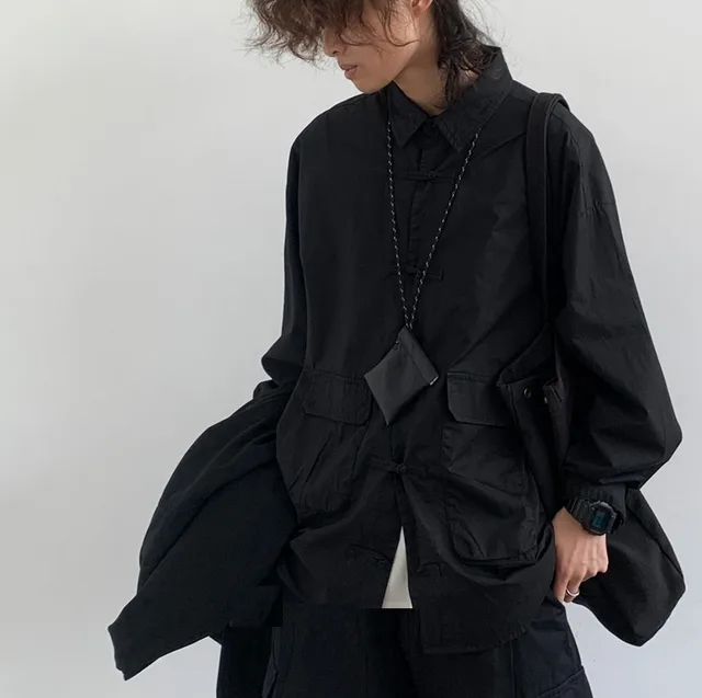 Loose And Simple Autumn New Black Shirt Black - Shop at LoveMi