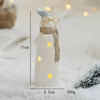 Decoration Christmas Window Table Decoration Ceramic Snowman - Shop at LoveMi