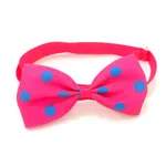 Pet Supplies Accessories Polka Dot Bow Tie - Rose Red Color Dots - View 1