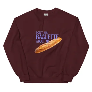 European American Fashion Floral Print Crew Neck Long Stick Bread Sweatshirt - Maroon