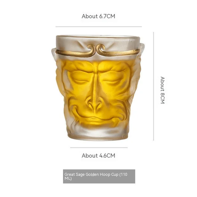 Large Capacity Master Cup Crystal Glass Kung Fu Gold Hoop - Shop at LoveMi