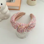 Fashion Retro Korean Type Classic Style Woolen Knotted Headband - Pink Classic Style