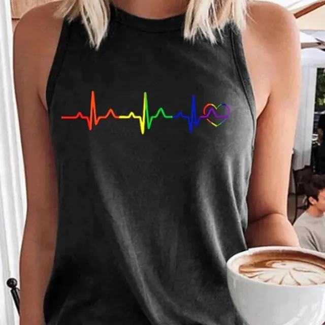 3d Printing Fashion Camisole Black - Shop at LoveMi