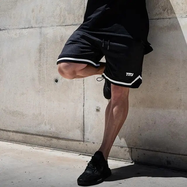 Loose Quick drying Drawstring Over the knee Basketball Training Pants Black - Shop at LoveMi