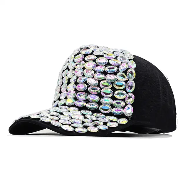 Fashion Diamond Summer Baseball Cap Black - Shop at LoveMi