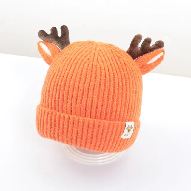 Baby Winter Thicken Thermal Woolen Cap Baby Hat Orange - Shop at LoveMi