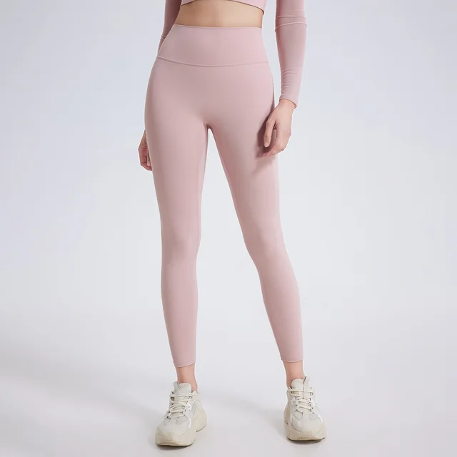 High Waist Peach Hip Lifting Nude Feel Yoga Pants Women Sea Shell Pink - Shop at LoveMi