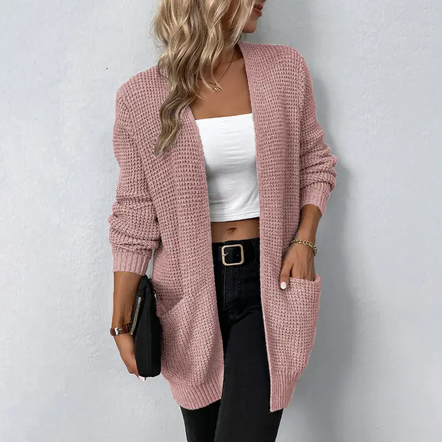 Autumn And Winter New Women's Knitted Sweater Women Lotus Root Pink - Shop at LoveMi