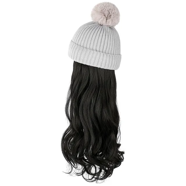 Autumn And Winter New Removable Fashion Woolen Hat Gray Natural Black - Shop at LoveMi