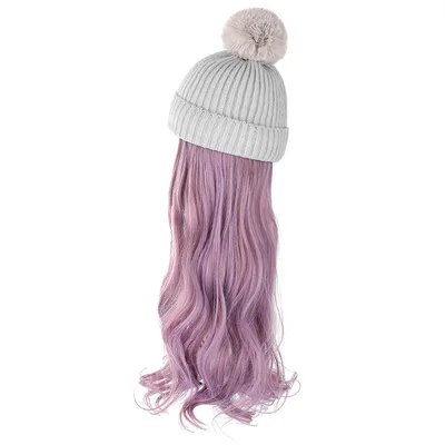 Autumn And Winter New Removable Fashion Woolen Hat Gray Rattan - Shop at LoveMi