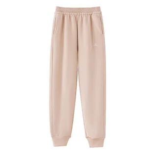 Women's Autumn Winter Ankle-banded Thick Casual Pants Outdoor - Oatmeal Color