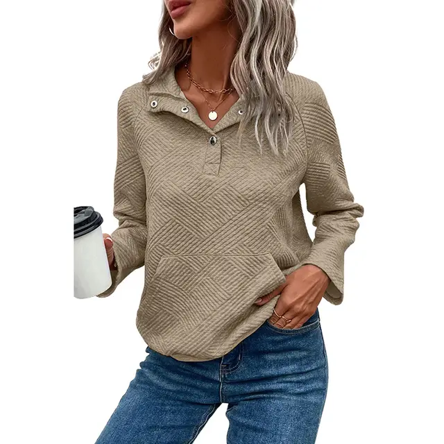 All matching V neck Long Sleeve Top Women Lc25315197 P5016 - Shop at LoveMi