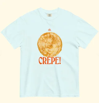European And American Poppies Digital Printing Casual Round Neck Short Sleeves - Chambray