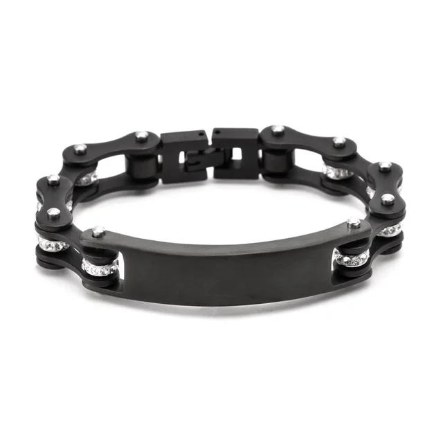 Couple Commemorative Bracelet Personalized Fashion Accessories Black With Diamond - Shop at LoveMi