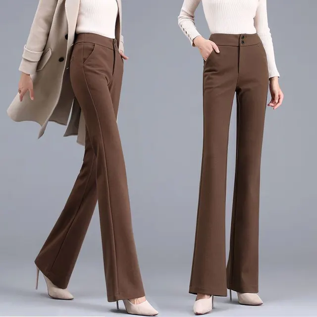 Weila Woolen Pants Women's Autumn And Winter Suit Pants Caramel - Shop at LoveMi