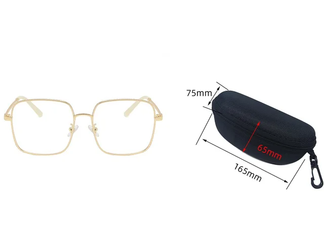Women's Fashion Anti blue Light HD Plain Glasses Metal Frame Grass Frame With Box - Shop at LoveMi