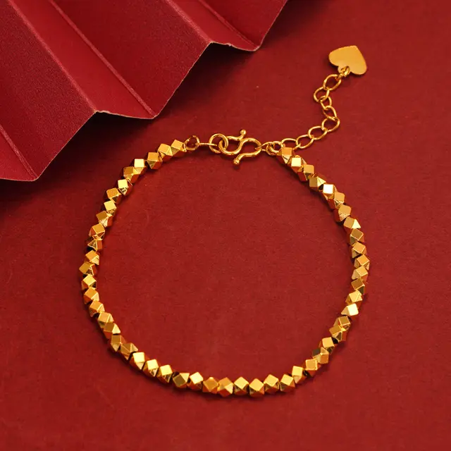 New Laser Beads Bracelet For Women Hand Jewelry Six Cut Bracelet S2059 - Shop at LoveMi