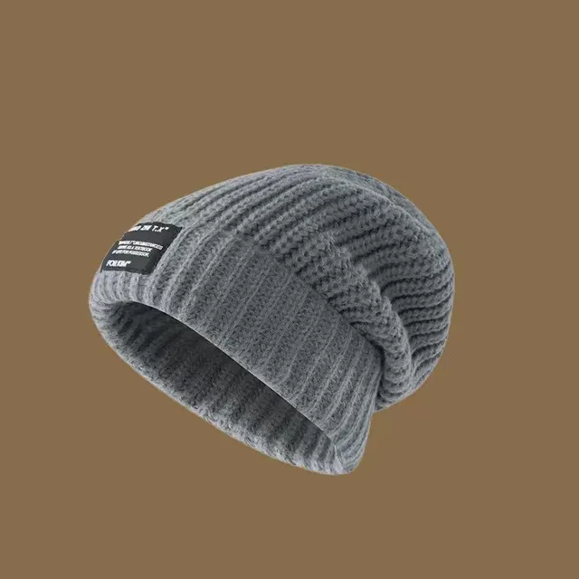 Big Face Makes Face Look Smaller Woolen Cap Warm Female Gray - Shop at LoveMi