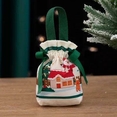 Christmas Gift Christmas Eve Packing Box Green Canvas Bag - Shop at LoveMi