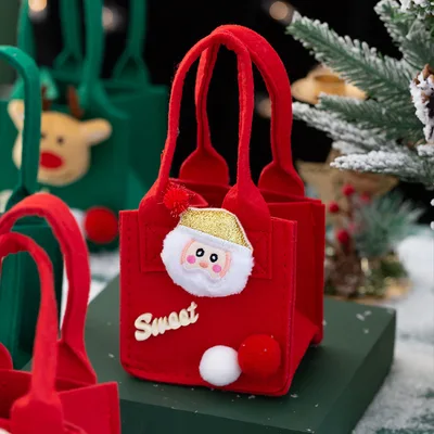 Christmas Gift Christmas Eve Packing Box Red Felt Bag - Shop at LoveMi