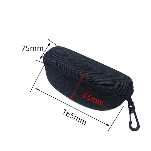 Fashion Metal Retro Plain Glasses Large Cloth Zipper Box - Shop at LoveMi