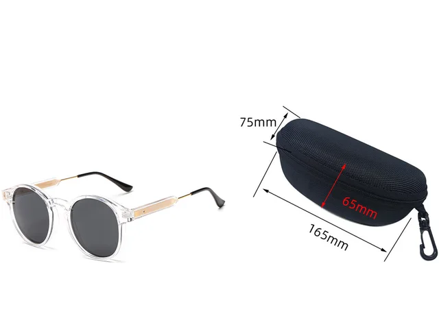 Men's And Women's Retro Sunglasses Round Sun Glasses Glass With Box - Shop at LoveMi