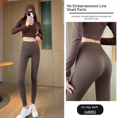 Fleece lined Thick High Waist Hip Lift Leggings For Women Dark Coffee Classic - Shop at LoveMi