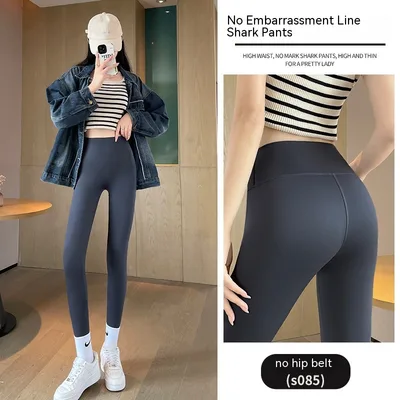 Fleece lined Thick High Waist Hip Lift Leggings For Women Dark Gray Classic - Shop at LoveMi