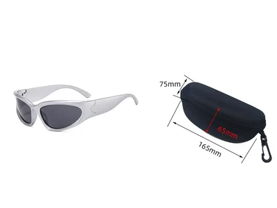 Fashion Riding Outdoor Sports Sunglasses Silver Gray - Shop at LoveMi