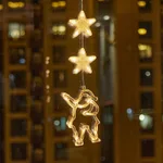 Christmas Atmosphere Layout Sucker Lamp Window Creative Decoration - Old Man Warm Color - View 1