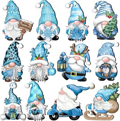 Christmas Wooden Hanging Ornaments Dwarf C24Pcs - Shop at LoveMi