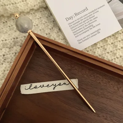 Ball Metal Hairpin Female Bun Lazy Updo Gadget Gray - Shop at LoveMi