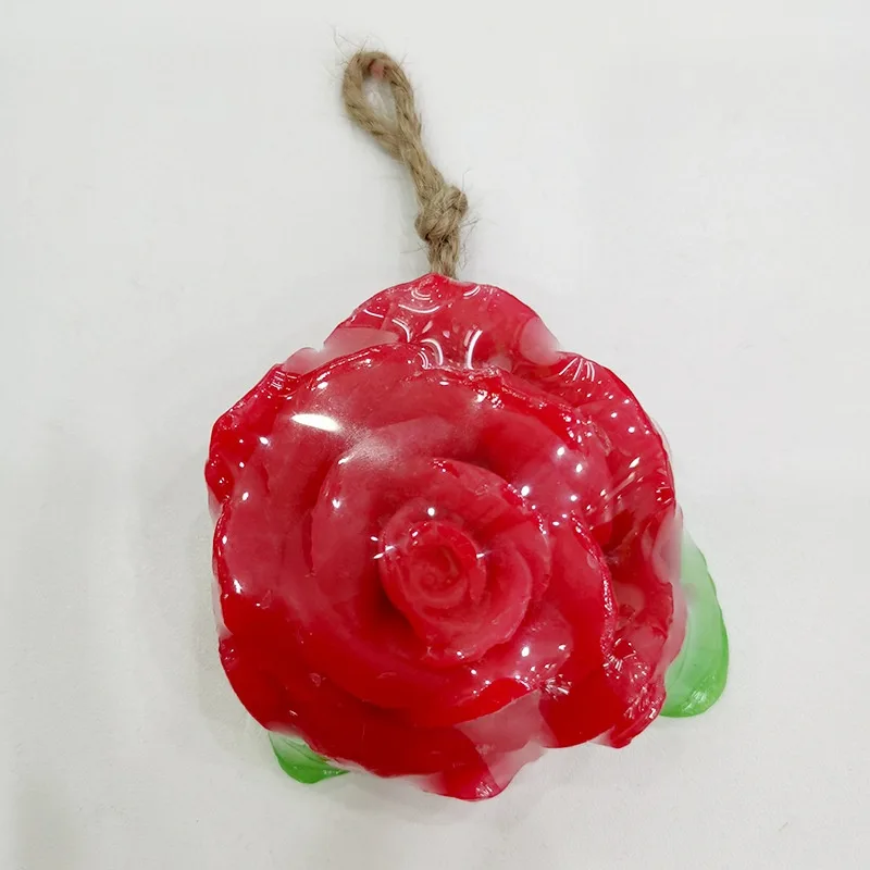 Essential Oil Fruit Soap Melon Fruit Shape Handmade Mild Soap Bath Face Wash Essential Oil Soap Gift Soap - Rose - View 1