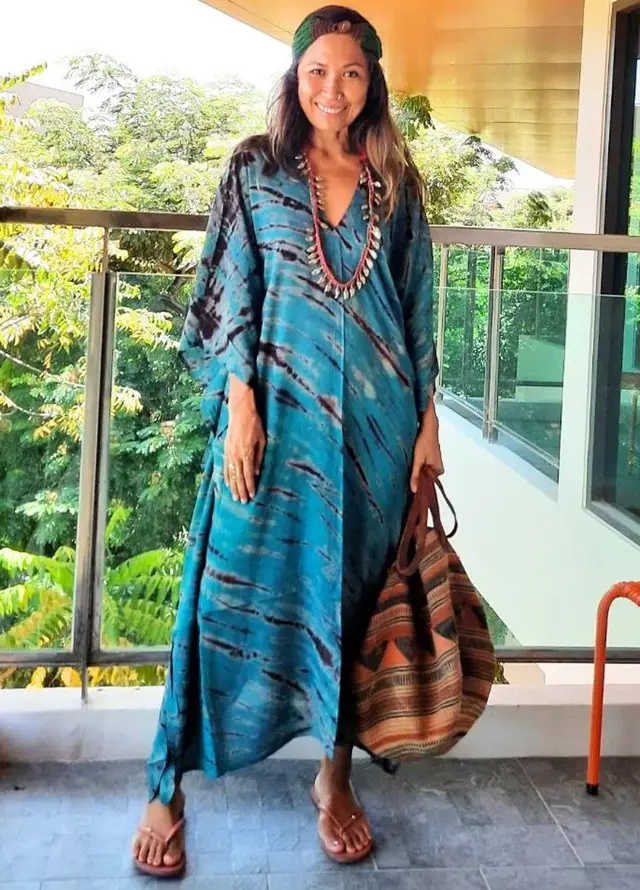 Beach Cover up Robe Vacation Sun Protection Shirt Blue Gradient - Shop at LoveMi