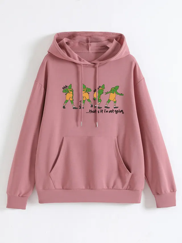 Women's That's It I'm Not Going Printed Hoodie Shirt Rose Gold - Shop at LoveMi