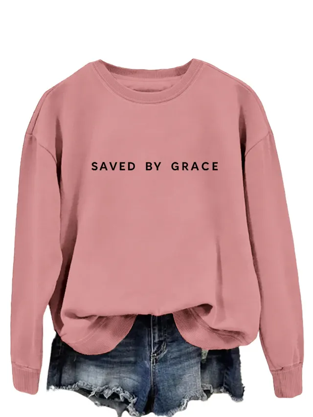 Fashion Simple Ladies Loose Sweater Rose Gold Black Sweater Font - Shop at LoveMi