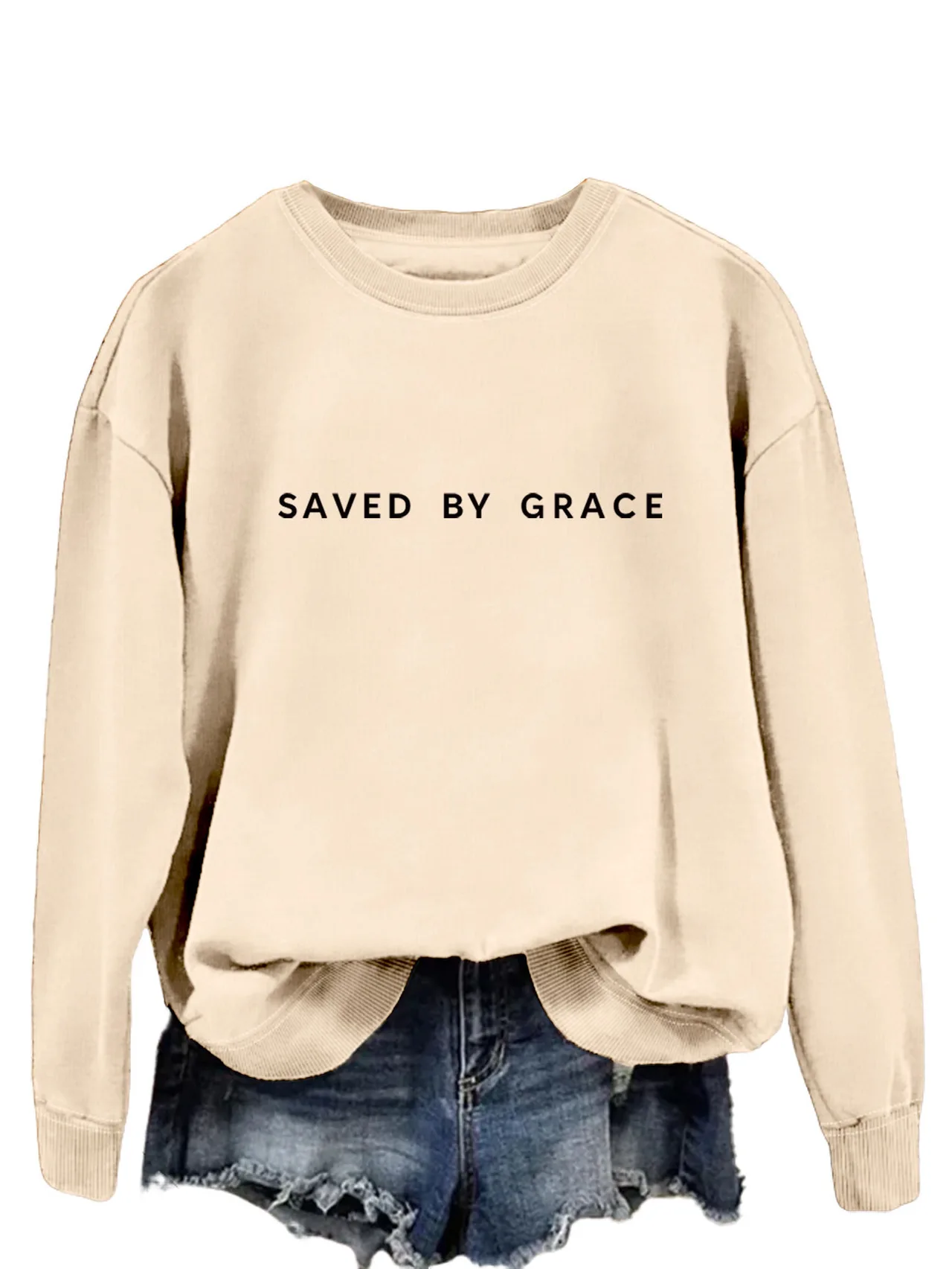 Fashion Simple Ladies Loose Sweater - Sand Color