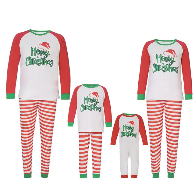 Clothes For The Whole Family A Family Of Four Stripes Christmas Suit Red - Shop at LoveMi