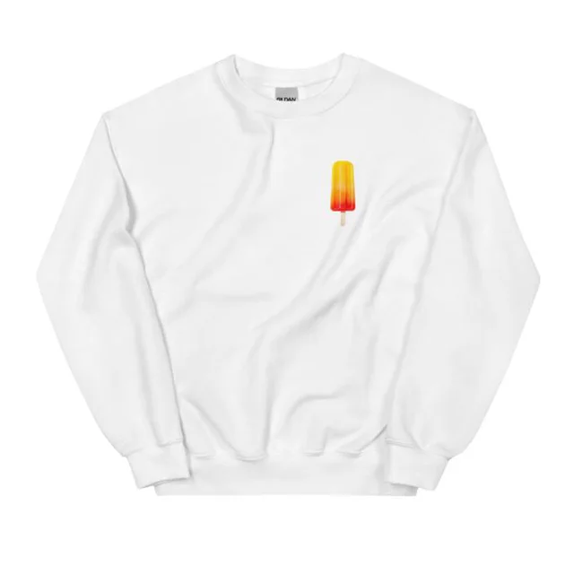 European And American Cartoon Printed Ice Candy Sweatshirt White - Shop at LoveMi