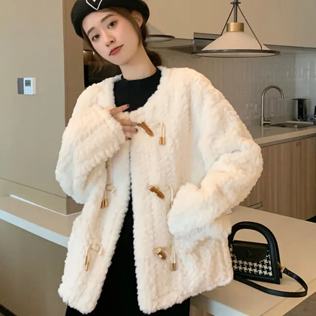 Lamb Wool Fur Coat For Women White Coat - Shop at LoveMi
