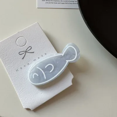 Cute Fish Barrettes Fishbone Hairpin Girl Bang Clip Broken Hair 4 Blue Small Fish No Cardboard - Shop at LoveMi