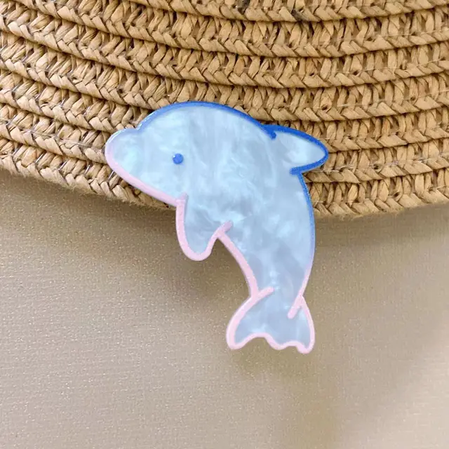 Cute Fish Barrettes Fishbone Hairpin Girl Bang Clip Broken Hair 6 Dolphin Tweezer - Shop at LoveMi