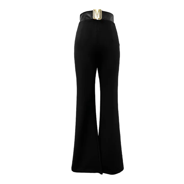 Slim fit Slimming High Waist Black Trousers Black - Shop at LoveMi