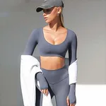 Gray Blue Top