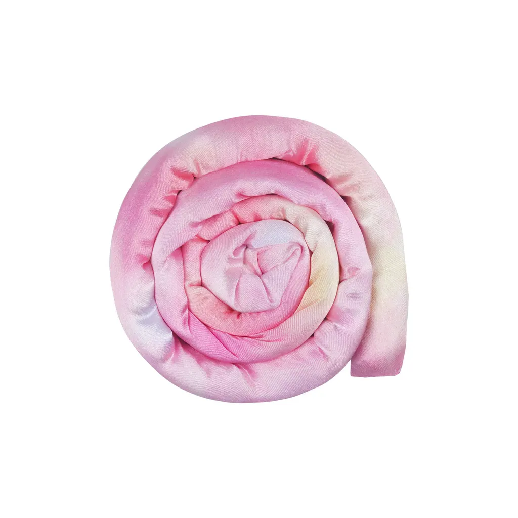 Spiral Lock Colored Dreadlocks Bendable Hair Band - Tie Dye Pink Orange
