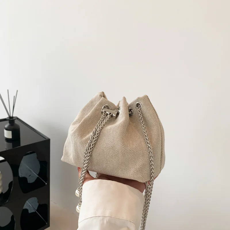 Summer Leopard Print Women's Fashion Woven Crossbody Chain Shoulder Bag Gray - Shop at LoveMi